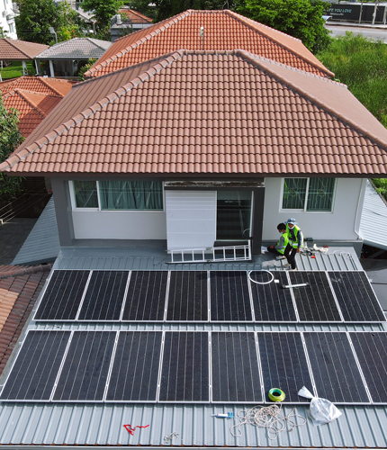 ผลงานรับติดตั้งโซล่าเซลล์สำหรับบ้านพักอาศัย ขนาด 6.56kWp