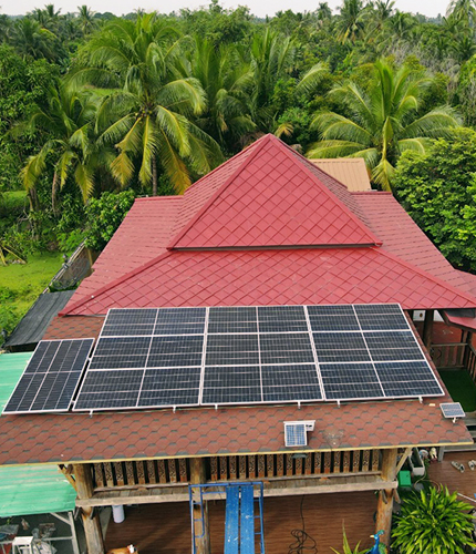 ผลงานรับติดตั้งโซล่าเซลล์สำหรับบ้านพักอาศัย ขนาด 5kWp