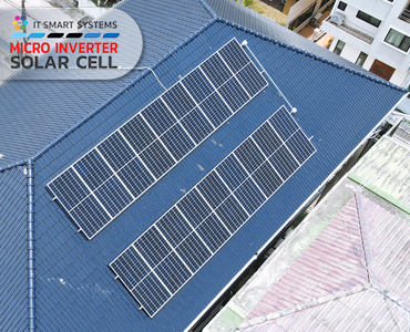 รับติดตั้งโซล่าเซลล์บ้านพักอาศัยหลังคาบ้านแบบระบบไมโครอินเวอร์เตอร์ 10kWp